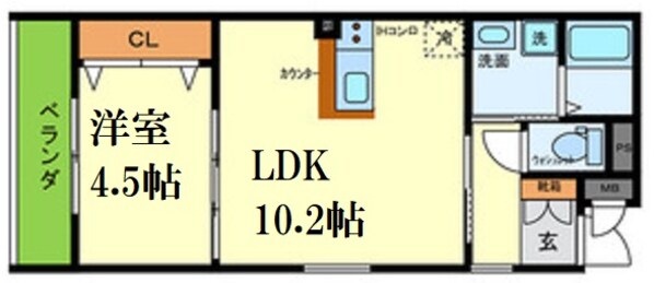 今津駅 徒歩1分 4階の物件間取画像